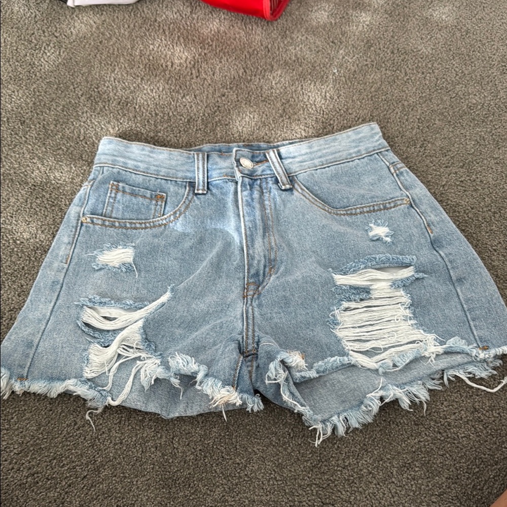 Distressed Denim Women Shorts